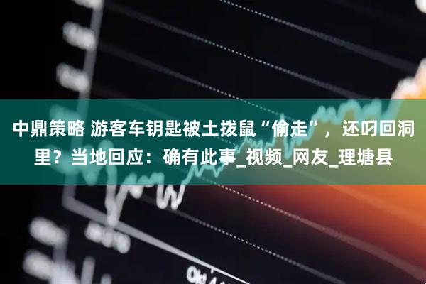 中鼎策略 游客车钥匙被土拨鼠“偷走”，还叼回洞里？当地回应：确有此事_视频_网友_理塘县